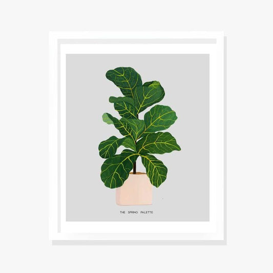 The Spring Palette wall art Plant Lovers Framed Wall Art (Set of 3 - Fiddle-fig, Plant Lady, Just Breathe)