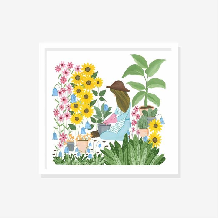 The Spring Palette wall art Plant Lovers Framed Wall Art (Set of 3 - Fiddle-fig, Plant Lady, Just Breathe)