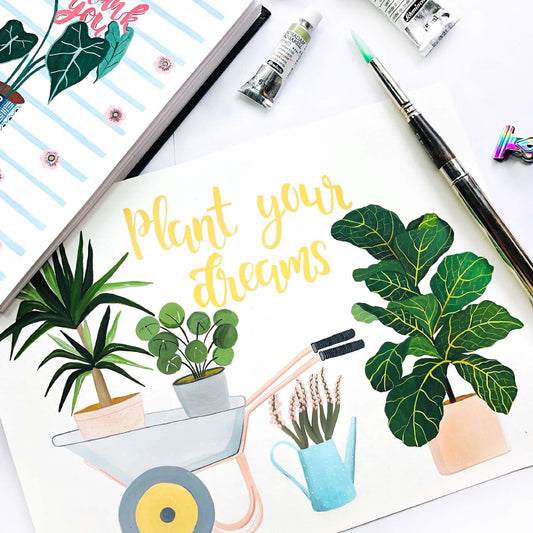 Plant your dreams Art Print | Wall Art - The Spring Palette