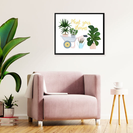 THE SPRING PALETTE Art Print (Framed option) Plant your dreams Art Print | Wall Art