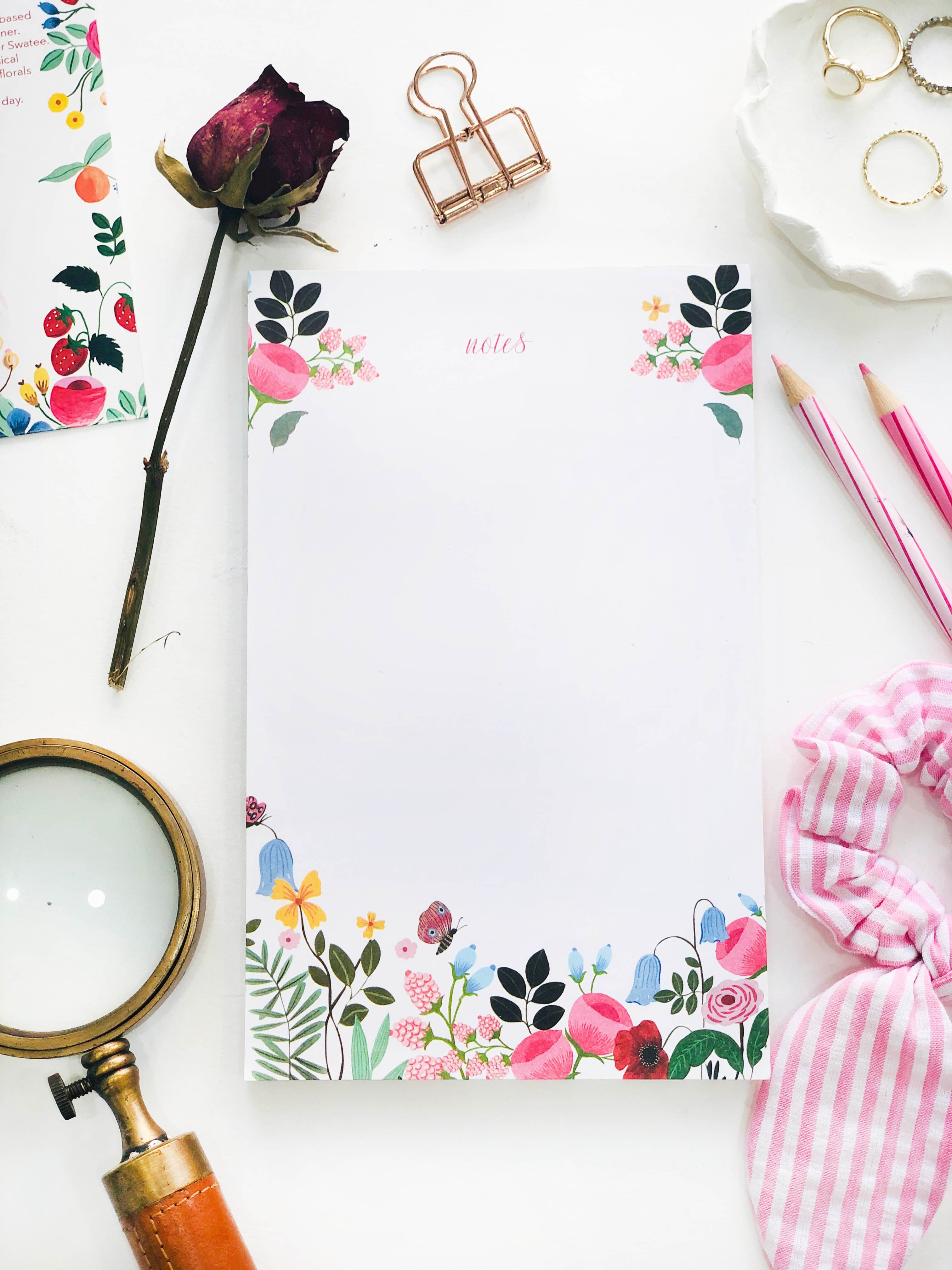 THE SPRING PALETTE Prairie Notepad