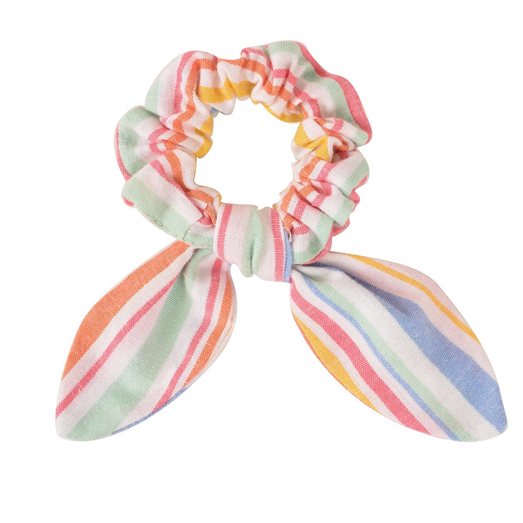 THE SPRING PALETTE Hair Accessory Rainbow Bow Scrunchie