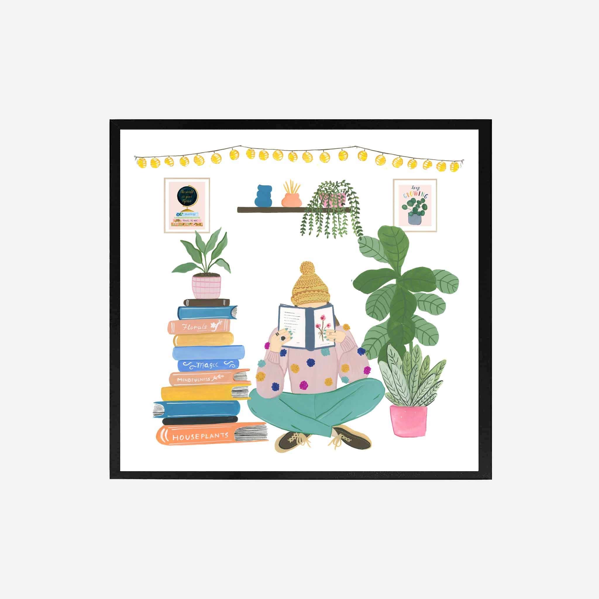 THE SPRING PALETTE Art Print (Framed option) 10x10 inches / Black Frame Read Some Art Print | Wall Art