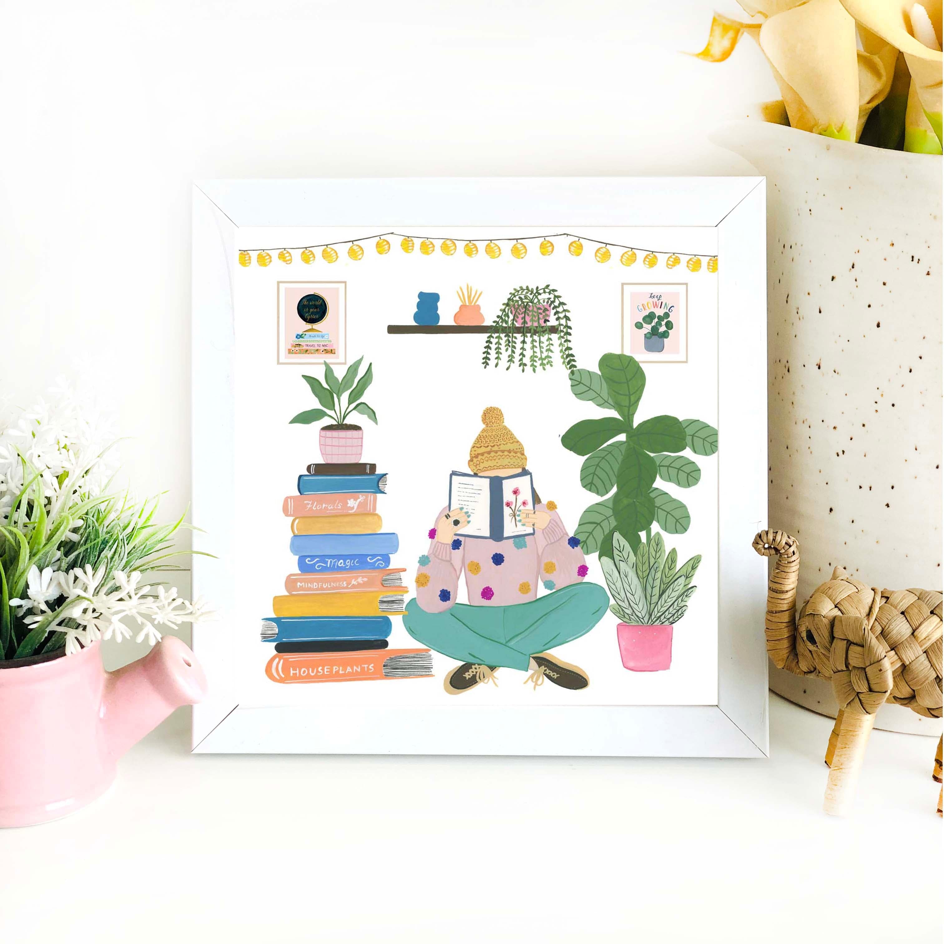 The Spring Palette Art Print (Framed option) Read Some Mini Wall Art Frame (Table Top Mount)