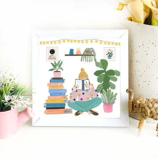 The Spring Palette Art Print (Framed option) Read Some Mini Wall Art Frame (Table Top Mount)