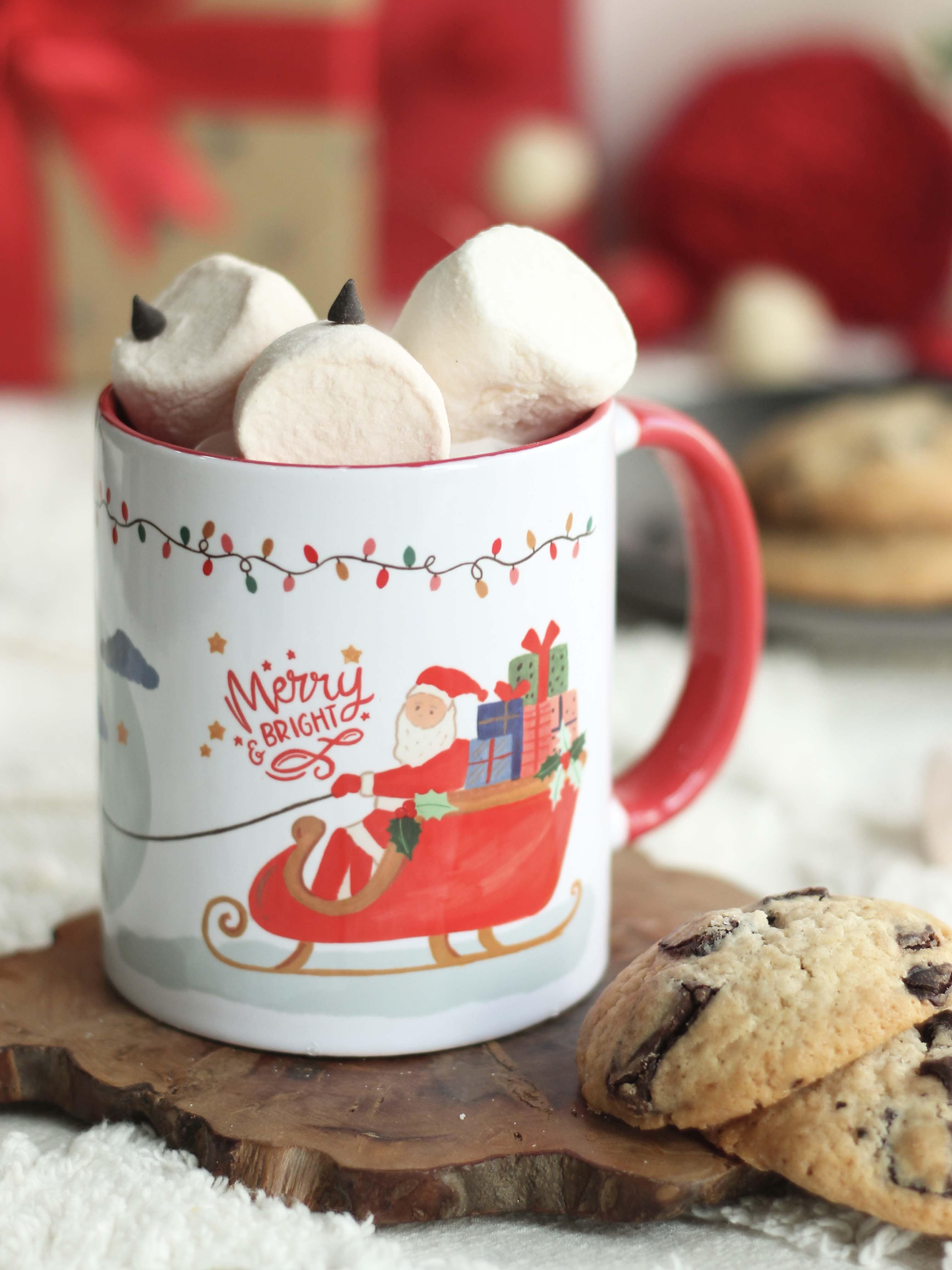 The Spring Palette MUGS Red Ceramic Reindeer Coffee Mug