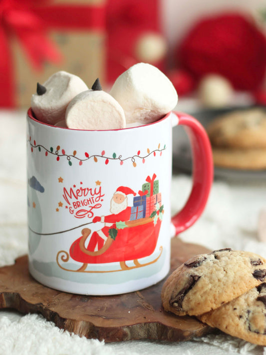 The Spring Palette MUGS Red Ceramic Reindeer Coffee Mug