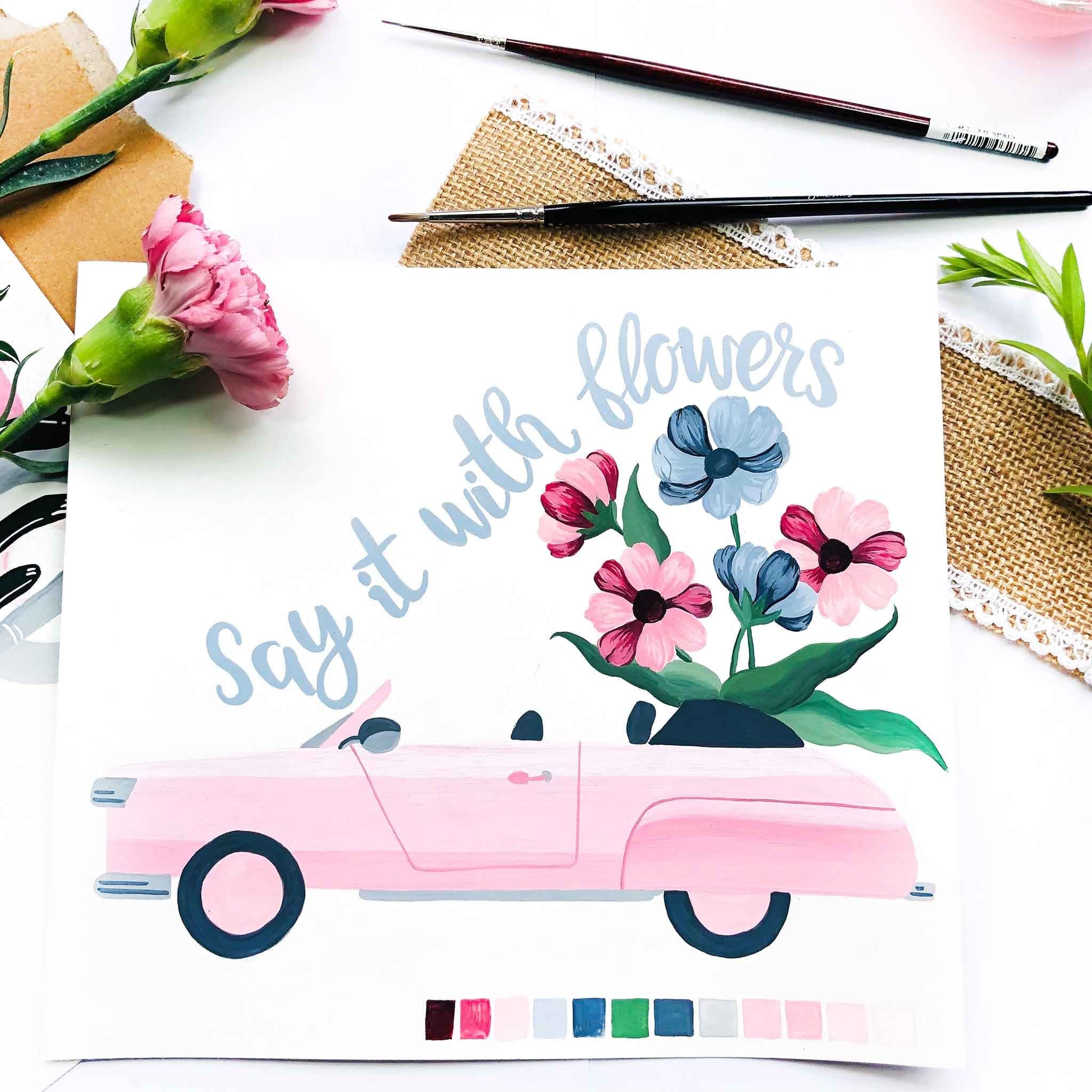 Say it with flowers Art Print | Wall Art - The Spring Palette