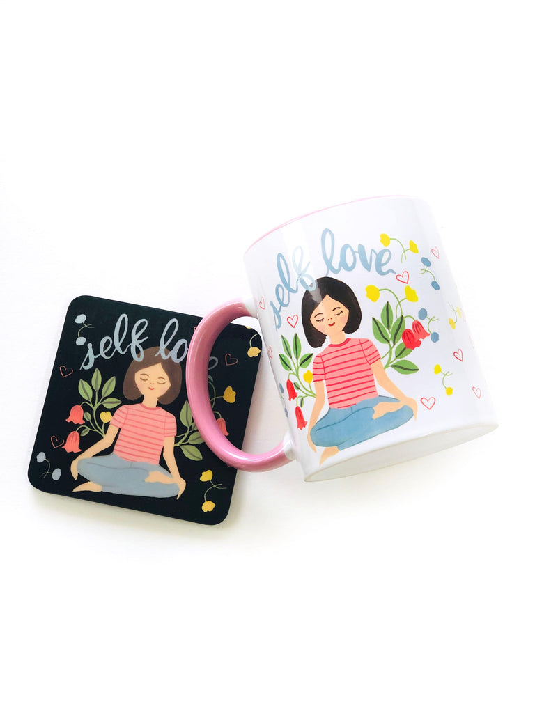 Self Love Mug And Coaster Set - The Spring Palette