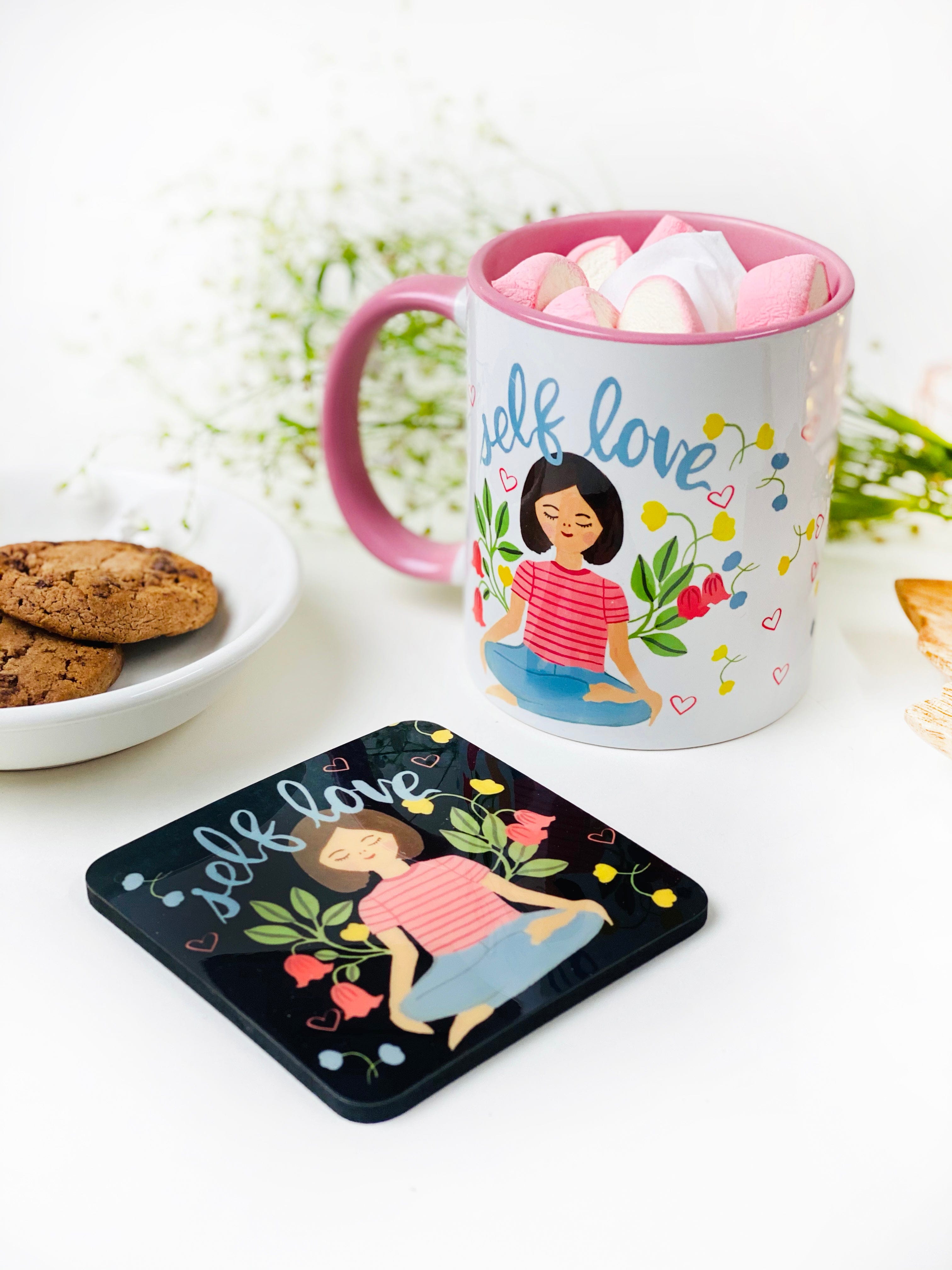 Self Love Mug And Coaster Set - The Spring Palette