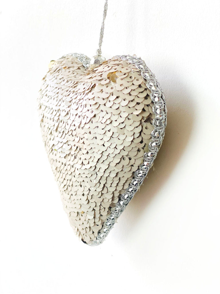 Sequin Heart Ornament - The Spring Palette