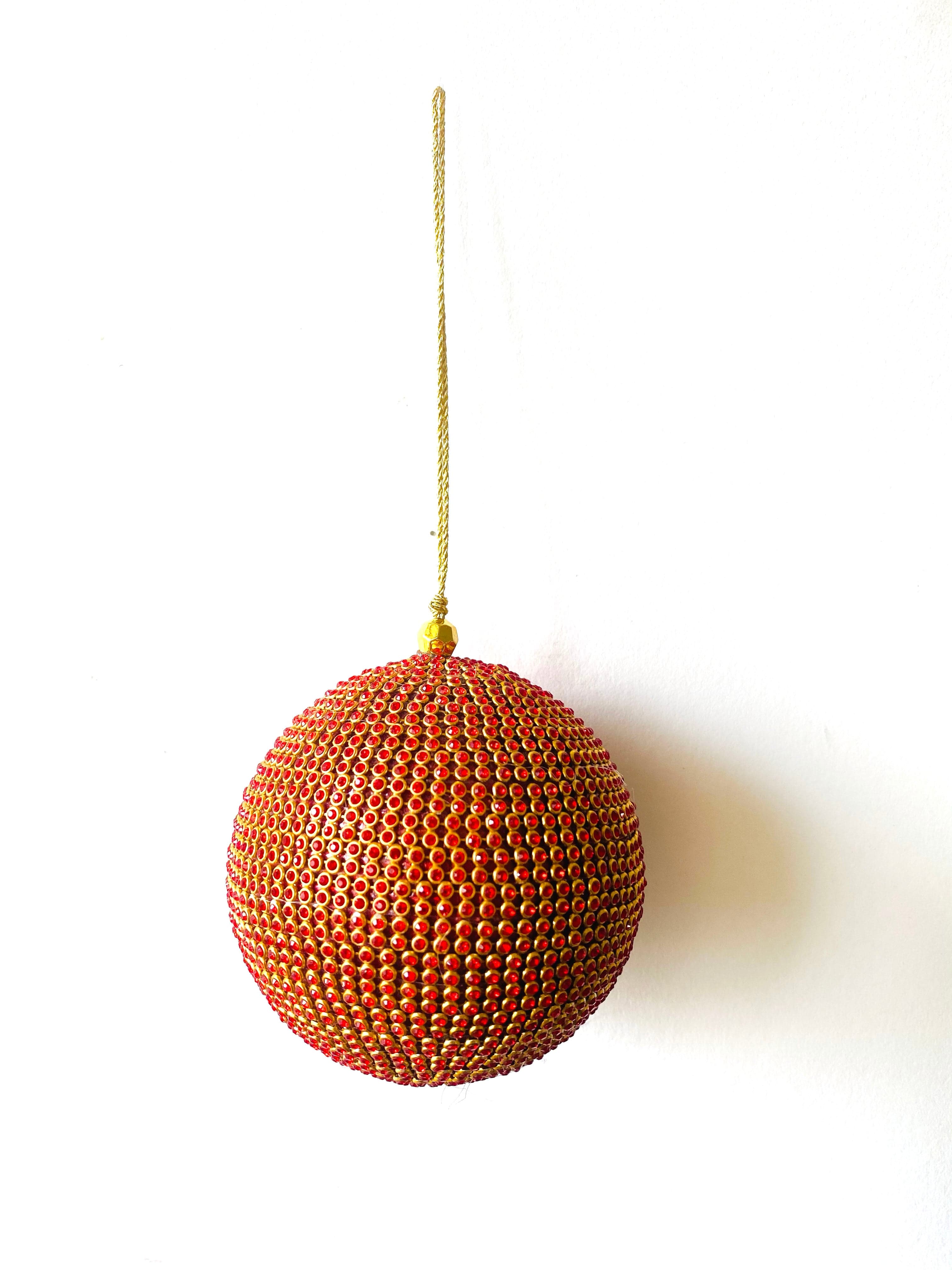 Sequin Red Ball Ornament (Large) - The Spring Palette