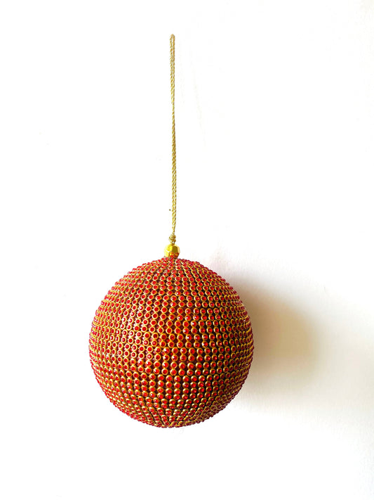Sequin Red Ball Ornament (Large) - The Spring Palette