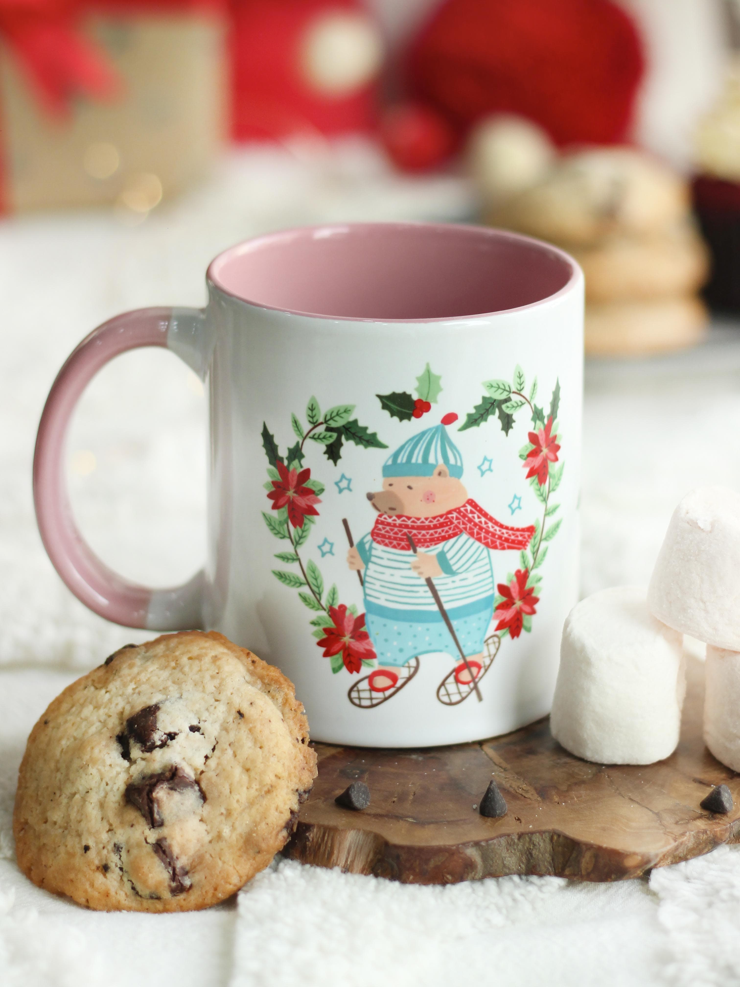 The Spring Palette MUGS Skiing Teddy Mug