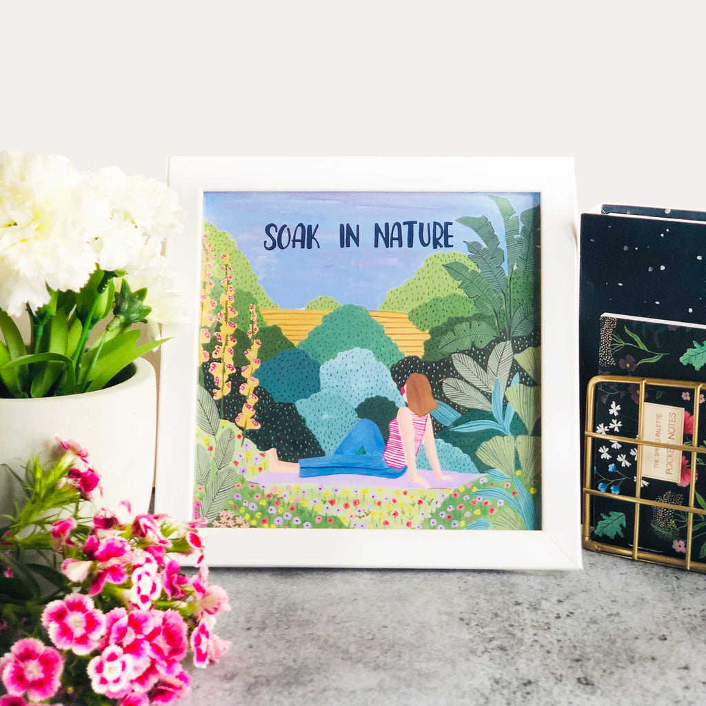The Spring Palette Soak In Nature Mini Wall Art Frame (Table Top Mount)