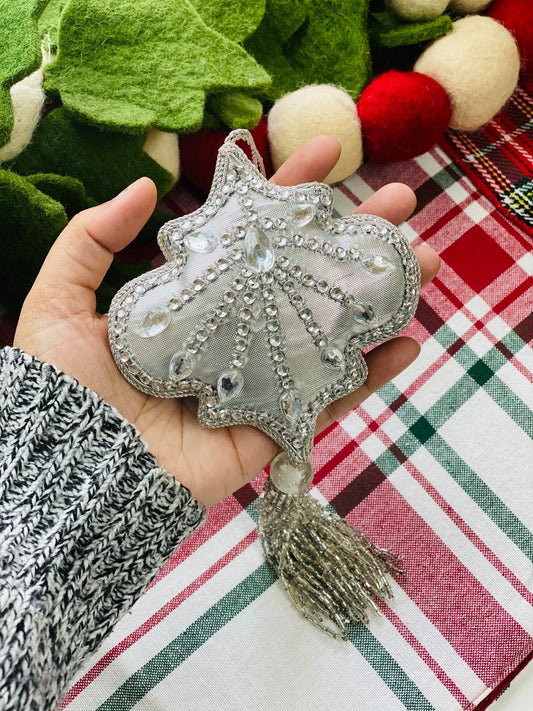 Sparkling Hand Embroidered Ornament - The Spring Palette