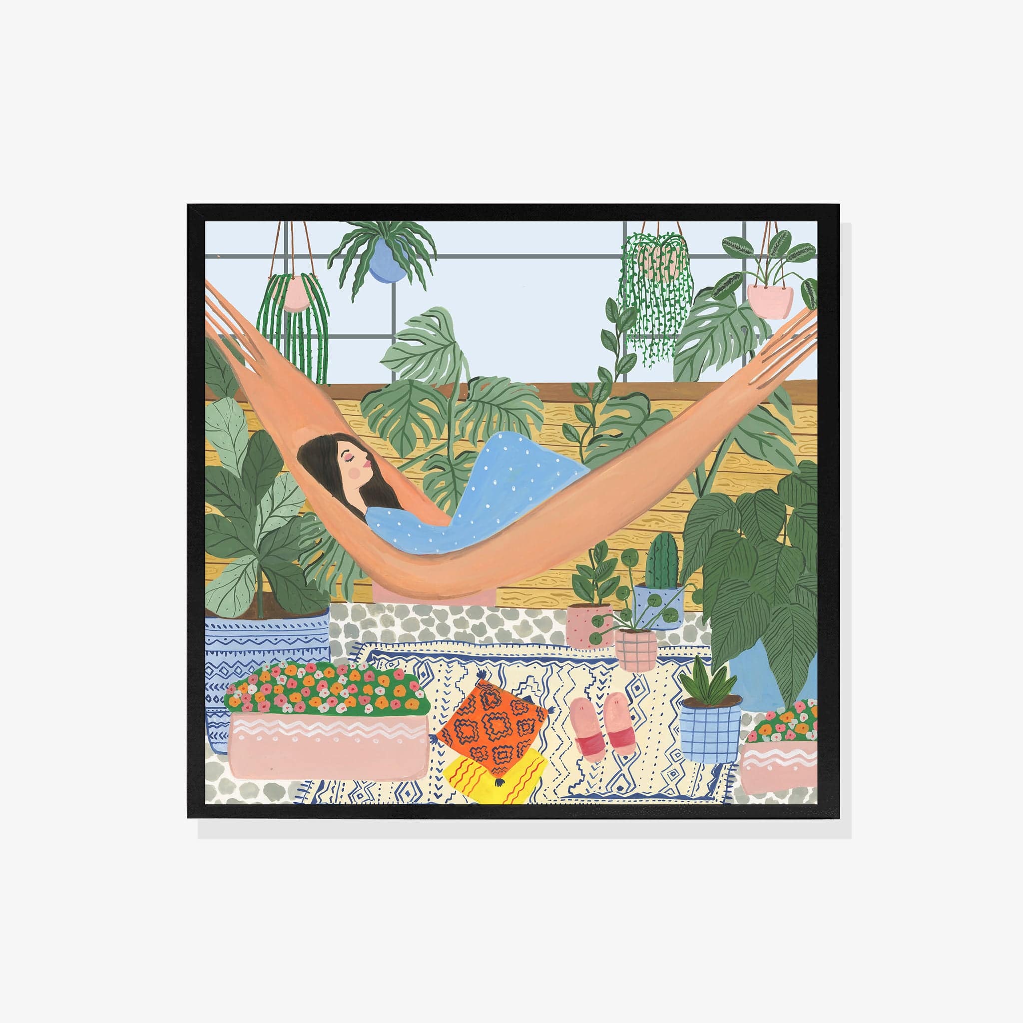 THE SPRING PALETTE Art Print (Framed option) 10x10 inches / Black Frame Summer Afternoons Art Print | Wall Art