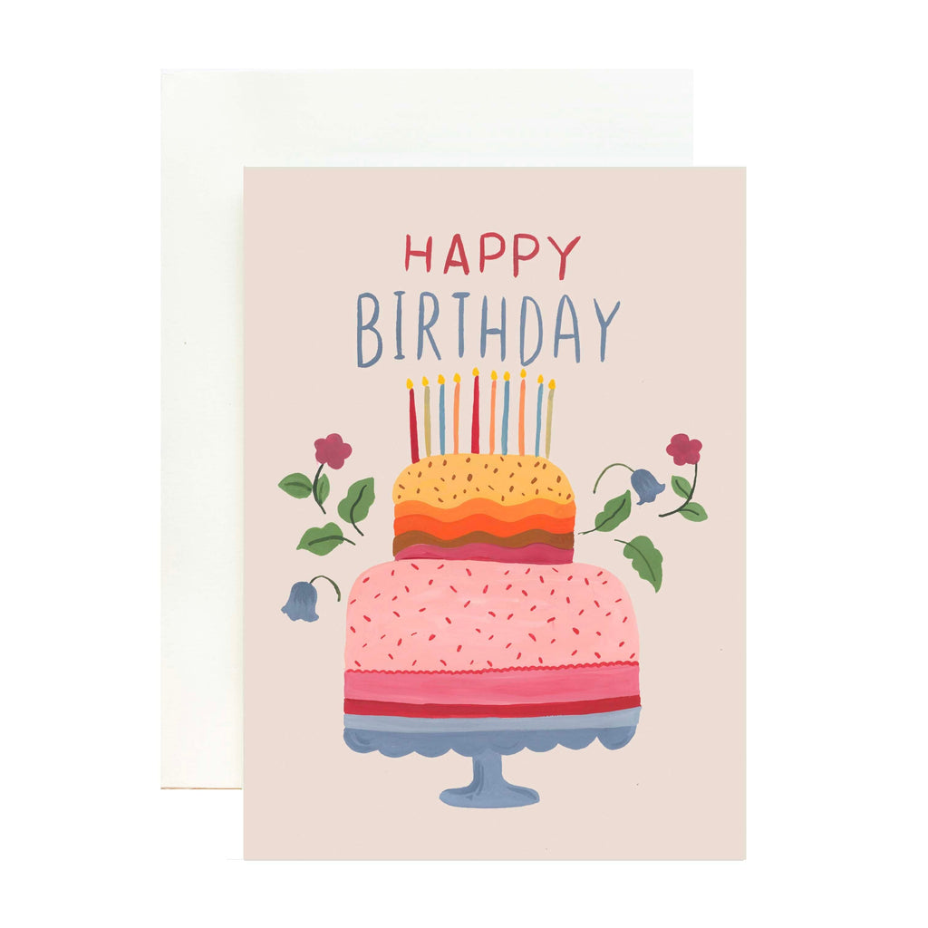 THE SPRING PALETTE Greeting Card Tier-cake Birthday Card