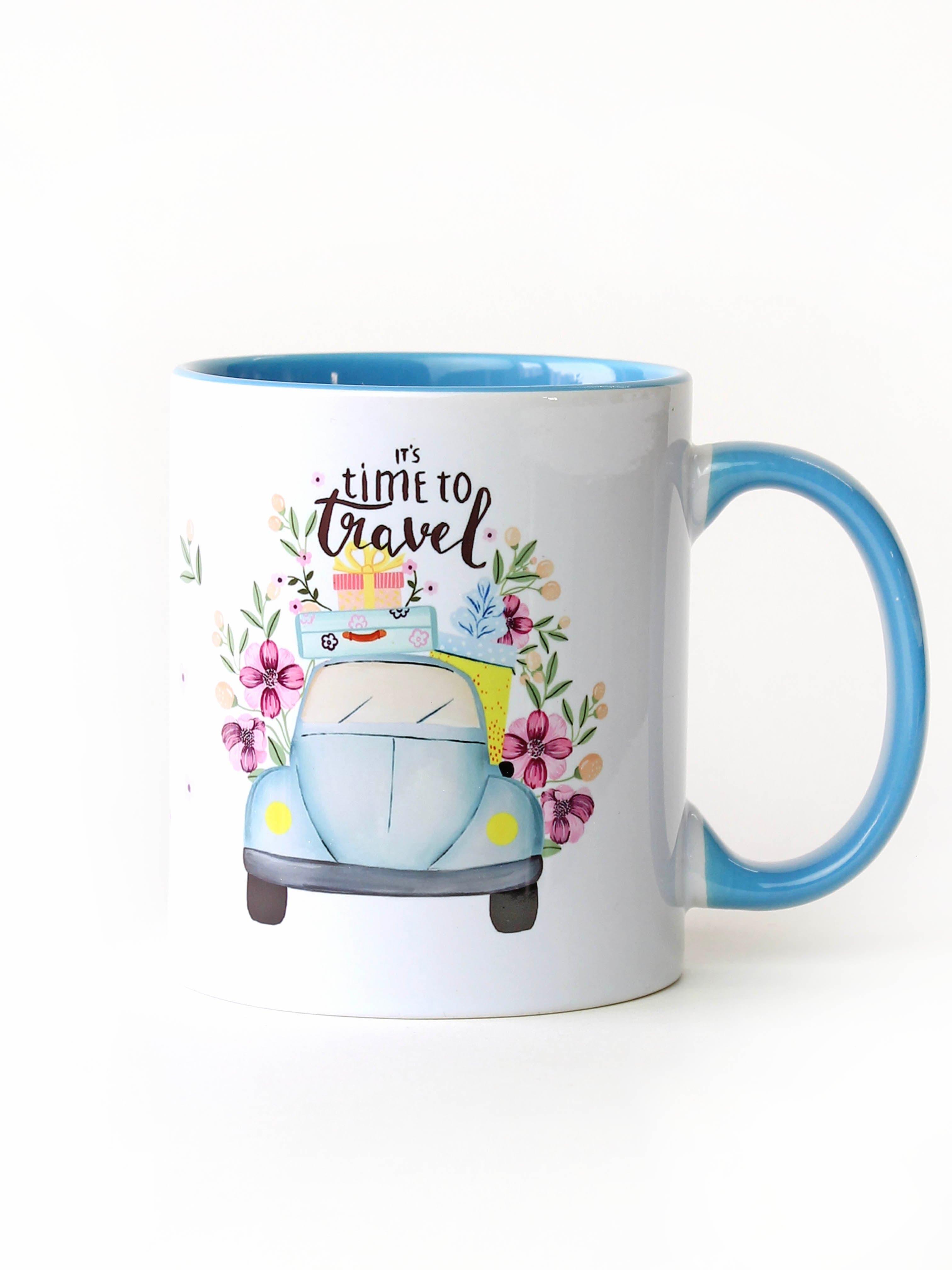 Time To Travel Mug And Coaster Set - The Spring Palette