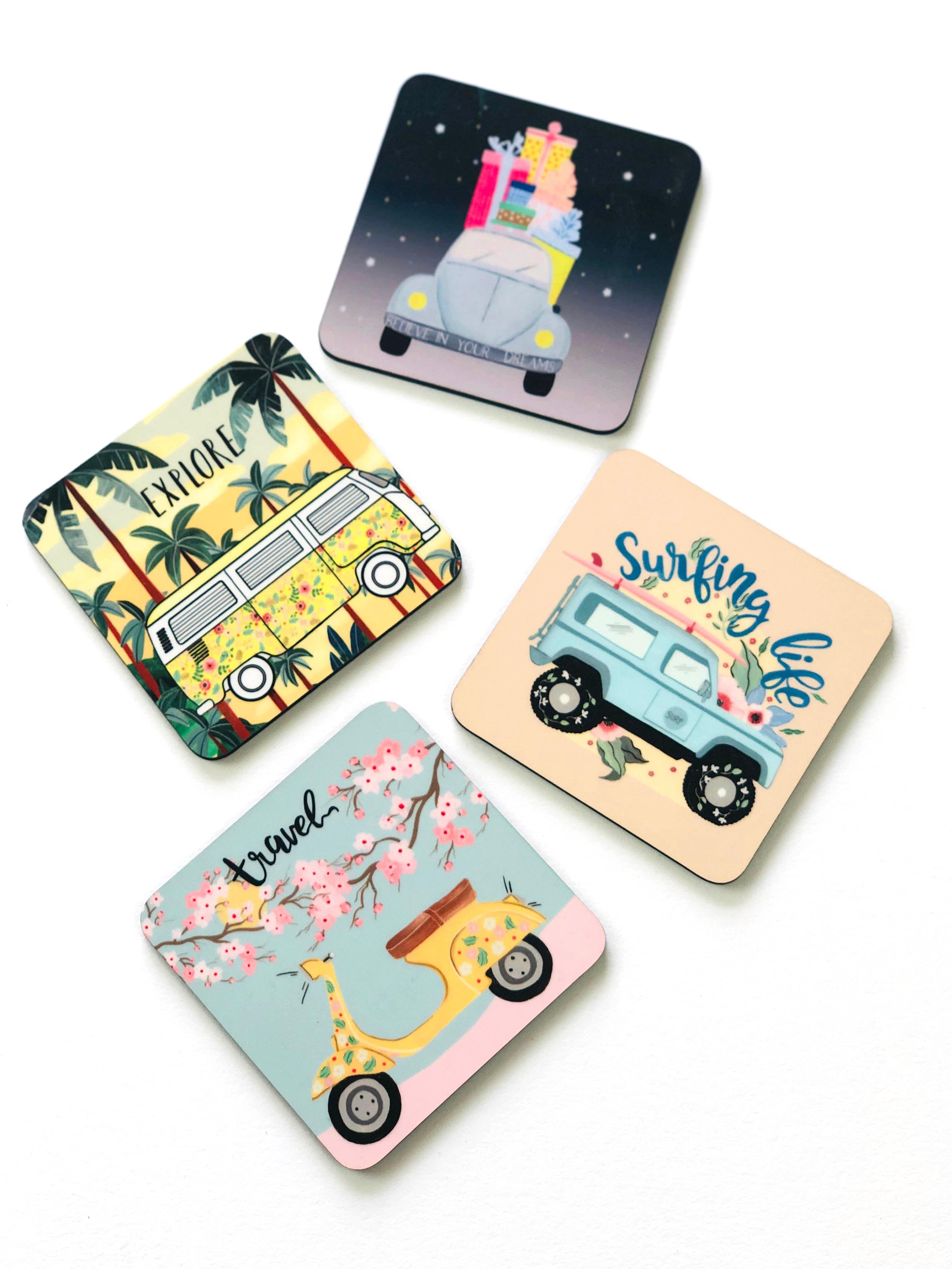 Travel Coasters (Set of 4) - The Spring Palette