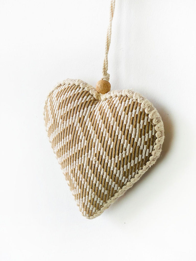 Weave Pattern Heart Ornament - The Spring Palette