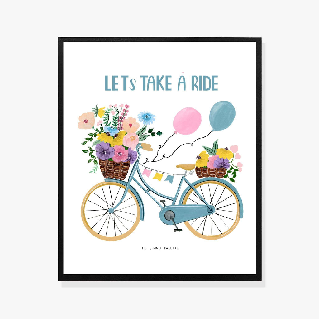 Whimsical Botanicals Framed Wall Art (Set of 3 - Lets take a ride, Keep growing, Hello Monstera) - The Spring Palette