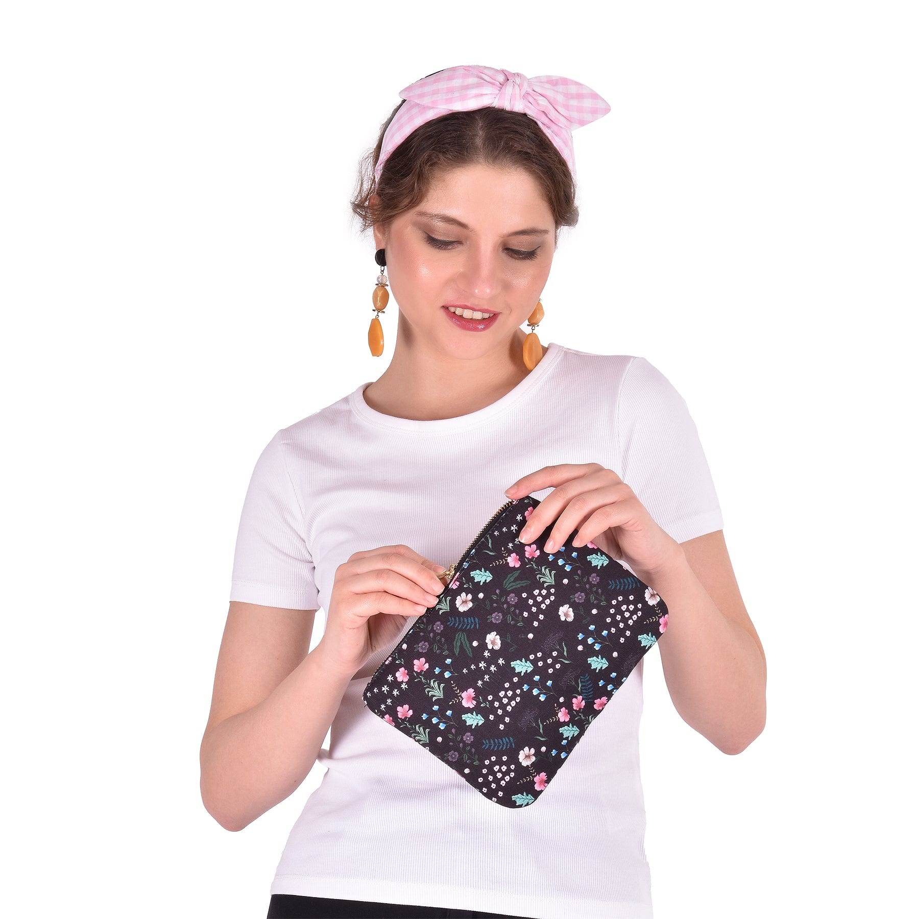 The Spring Palette Pouch Winter Bloom Flat Pouch