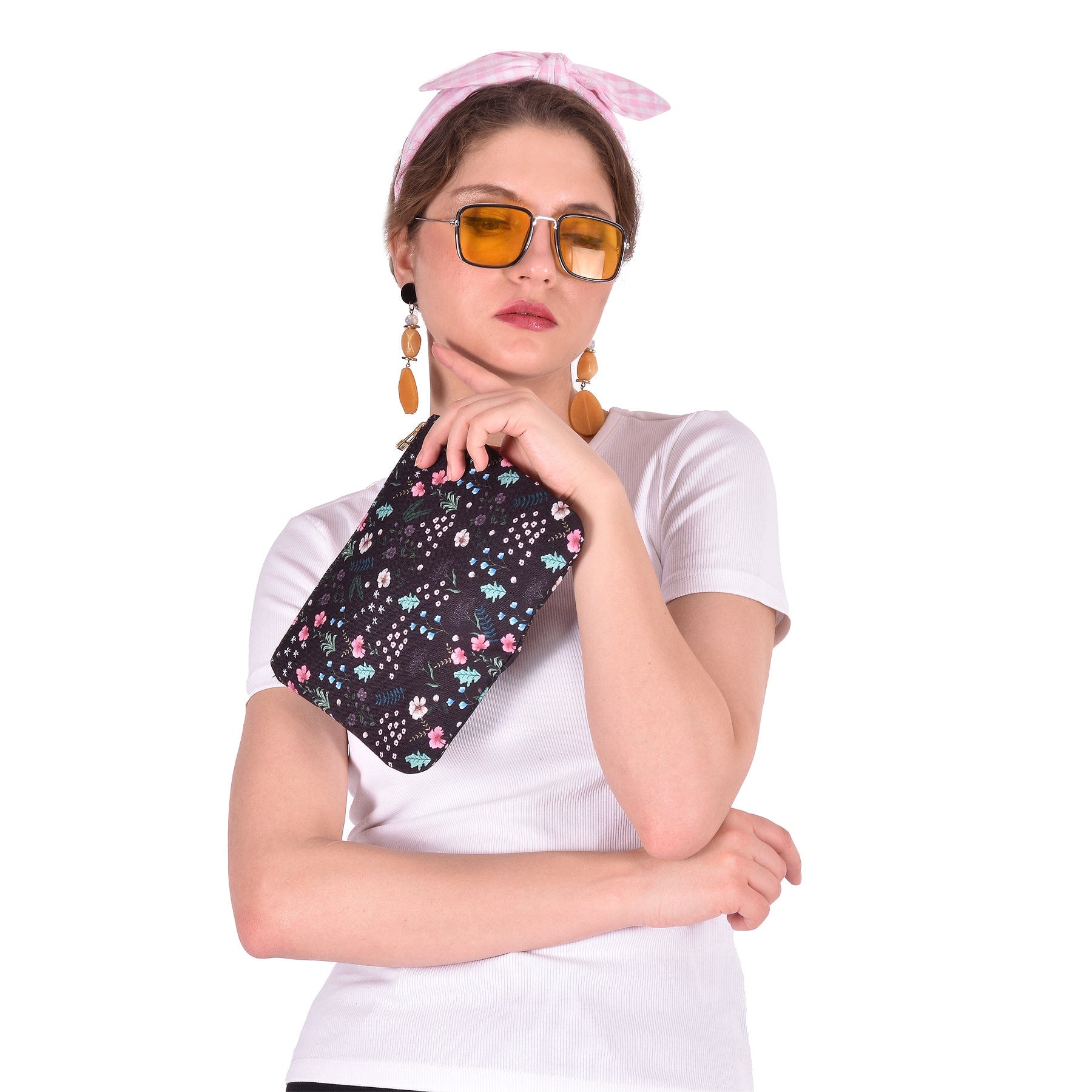 The Spring Palette Pouch Winter Bloom Flat Pouch