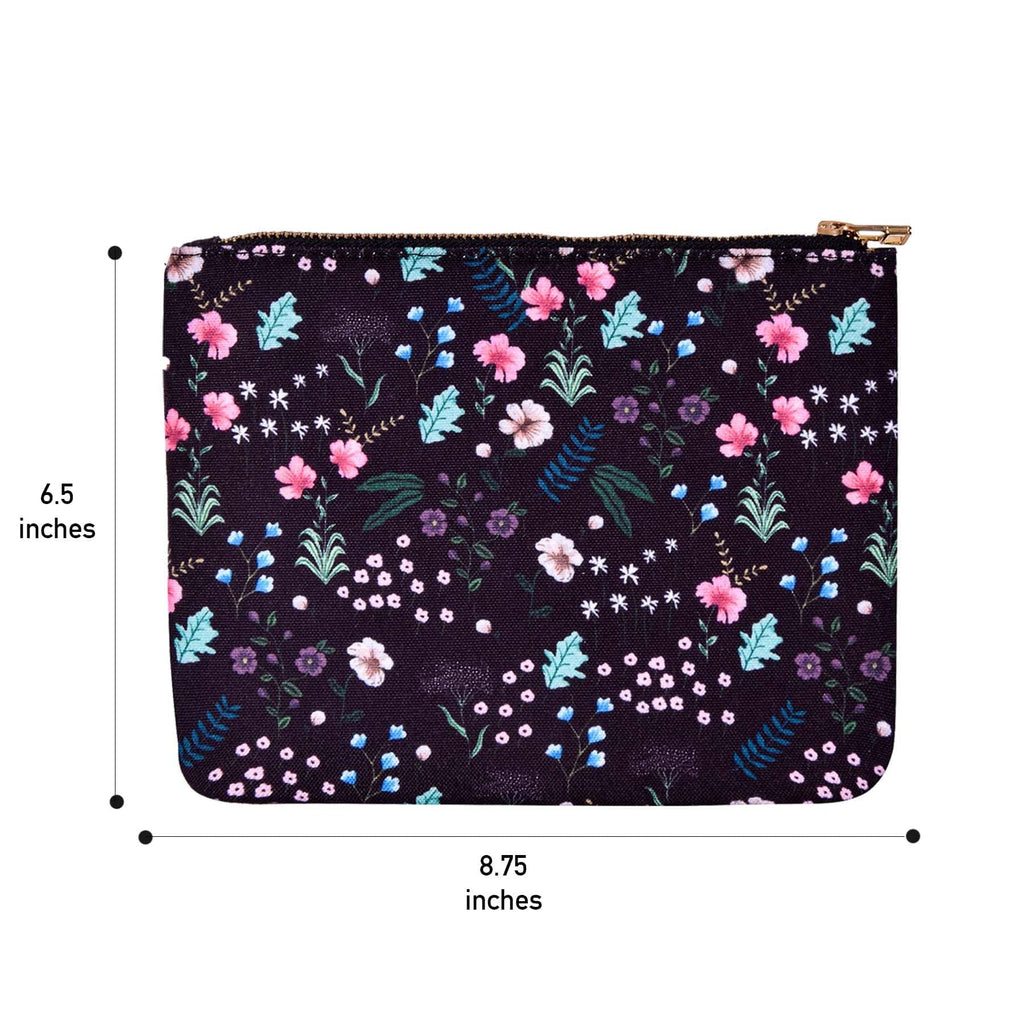 The Spring Palette Pouch Winter Bloom Flat Pouch