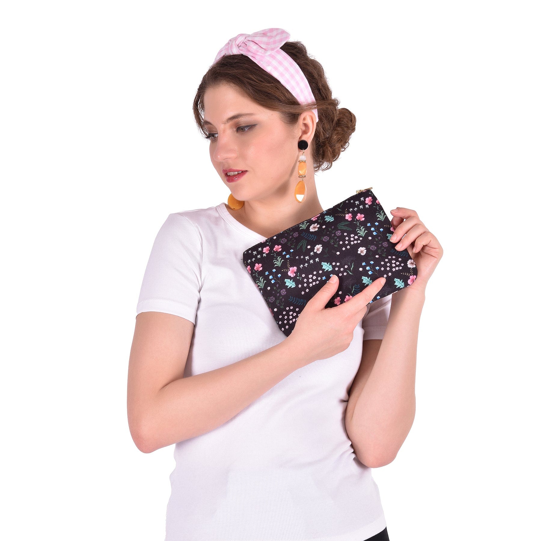 The Spring Palette Pouch Winter Bloom Flat Pouch