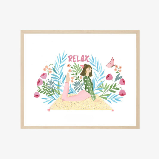 Yoga girl Art Print | Wall Art - The Spring Palette