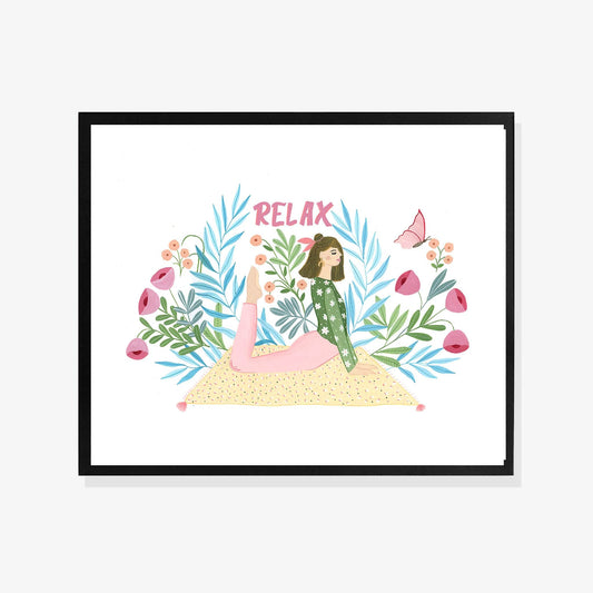 Yoga girl Art Print | Wall Art - The Spring Palette