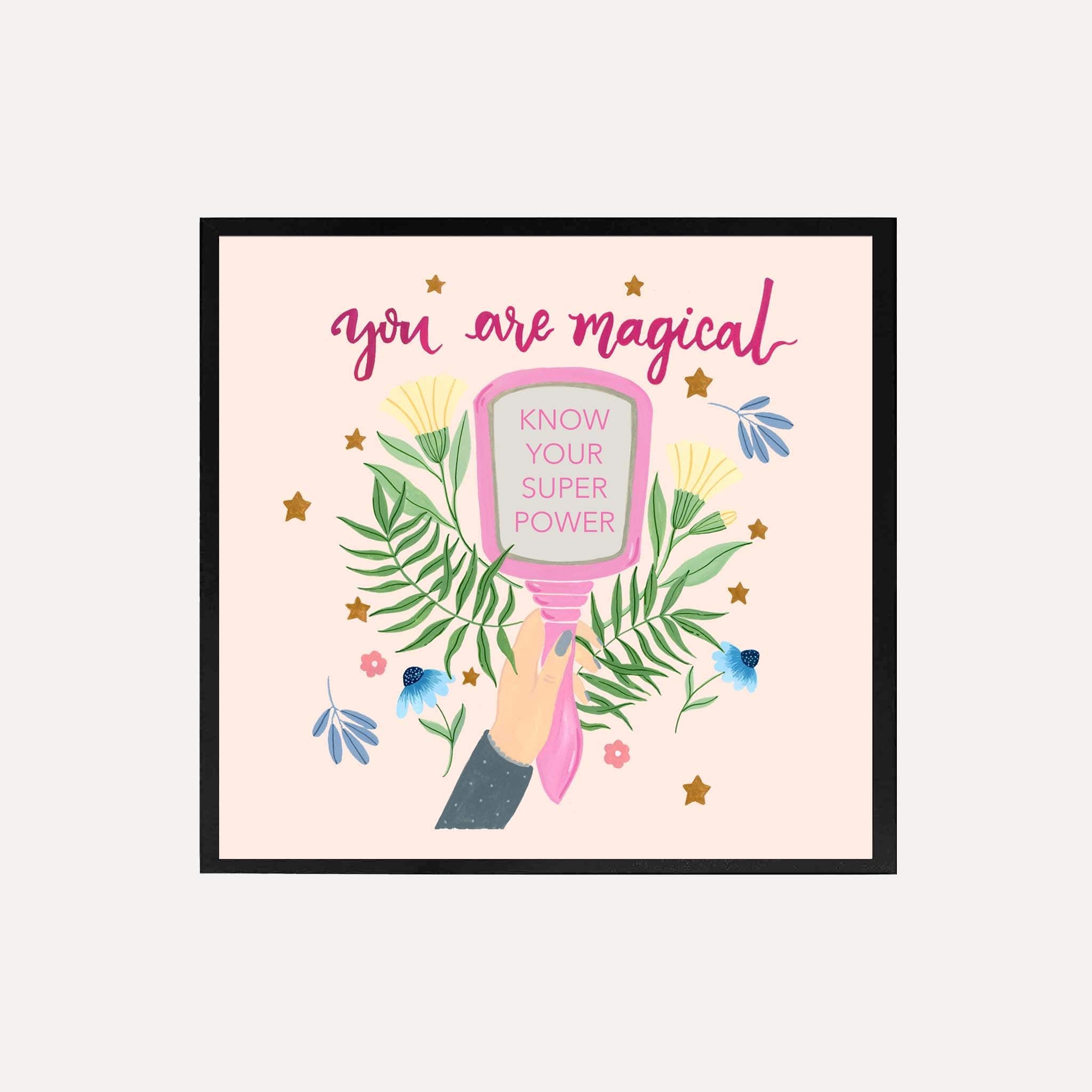 THE SPRING PALETTE Art Print (Framed option) 10x10 inches / Black Frame You are Magical Art Print | Wall Art